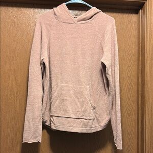 Barefoot Dreams Cozy Chic Ultra Lite Women's Pink Hooded Top size Large